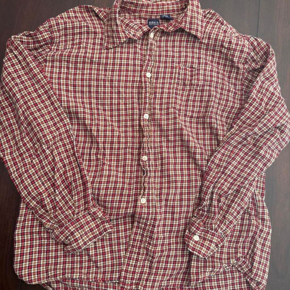 Basic-editions Women's Red and Burgundy Shirt